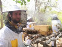 Inspection of beehives and harvest of honey (photo by Jan Staš)