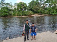 3.PhD student together with his guide and translator for the indigenous Kakataibo communities