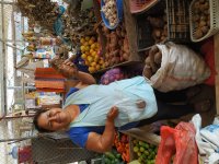 12.Vendor of TR&amp;T in the Mangualito market. Tarapoto - San Martin