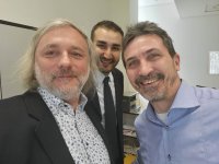Naji with his superviser Zbynek Polesny and Prof. Lukasz Luczaj after PhD defense