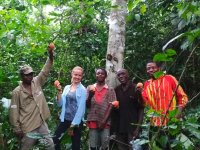 Anna Manourova during data collection in Cameroon