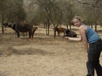 Our student collecting data in Senegal