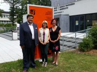dr. Oksana Zamora (in the middle) with the project coordinator Ing. Jana Mazancová Ph.D and prof. David Herák - vice-dean for international relations from Technical Faculty