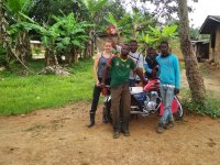 Anna Maňourová during her fieldwork in Cameroon