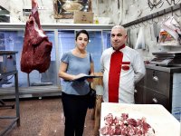 An interview with a butcher shop in the bazaar for data collection  - Iraqi Kurdistan Sulaymaniyah city centre