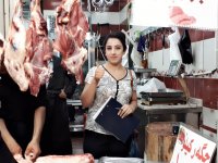 An interview with a butcher shop in the bazaar  for data collection - Iraqi Kurdistan Sulaymaniyah city centre
