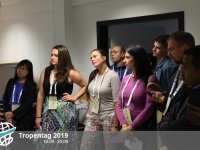 Some of our Ph.D. students during a poster session