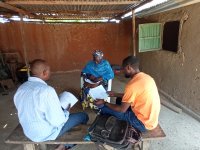 Interviewing farmers about climate change, Nigeria